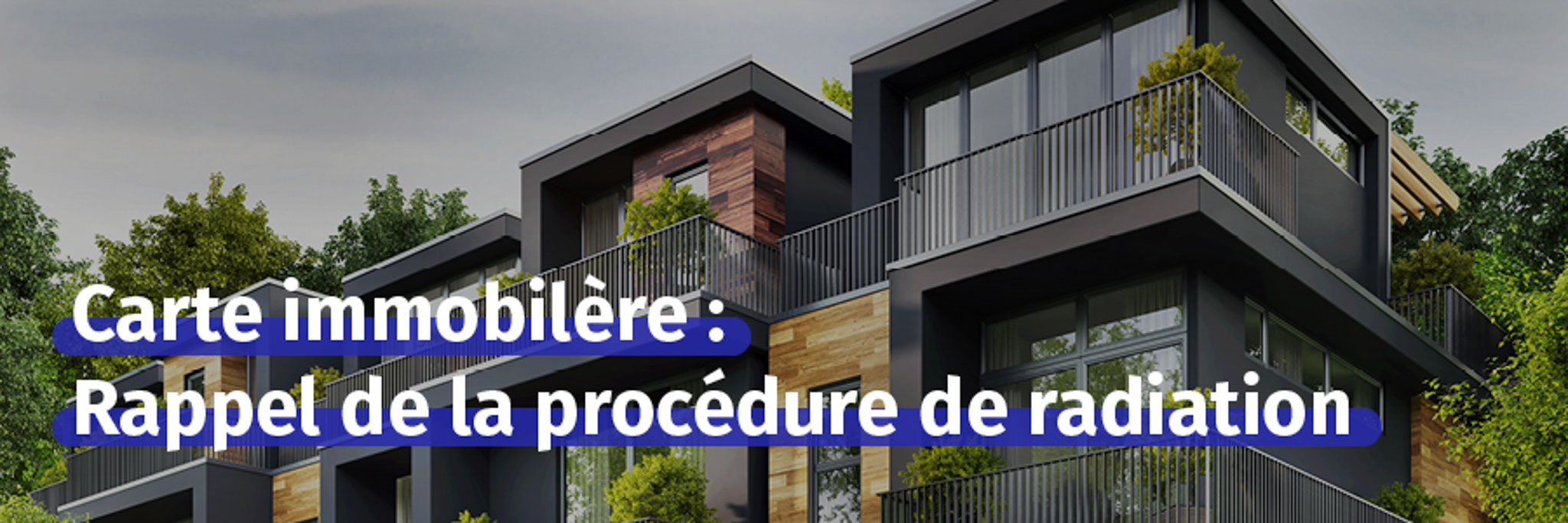 rappel de la procédure de radiation de carte immobilière